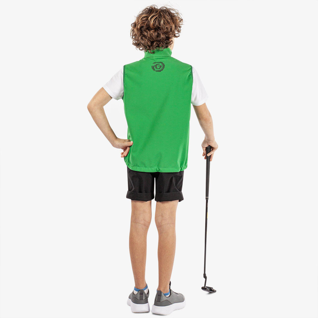 Rio is a Windproof and water repellent golf vest for Juniors in the color Golf Green(8)