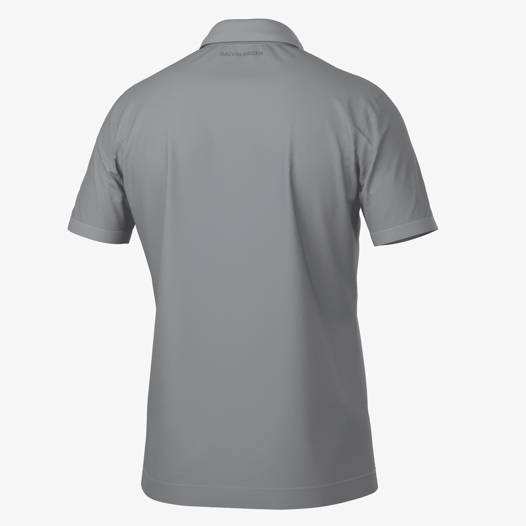 Maximilian is a Breathable short sleeve golf shirt for Men in the color Sharkskin(7)