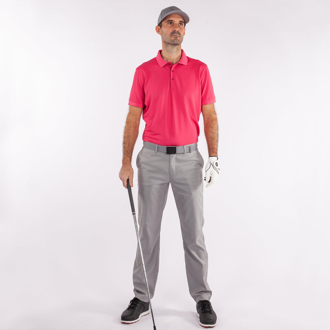 Max is a Breathable short sleeve golf shirt for Men in the color Imaginary Pink(2)