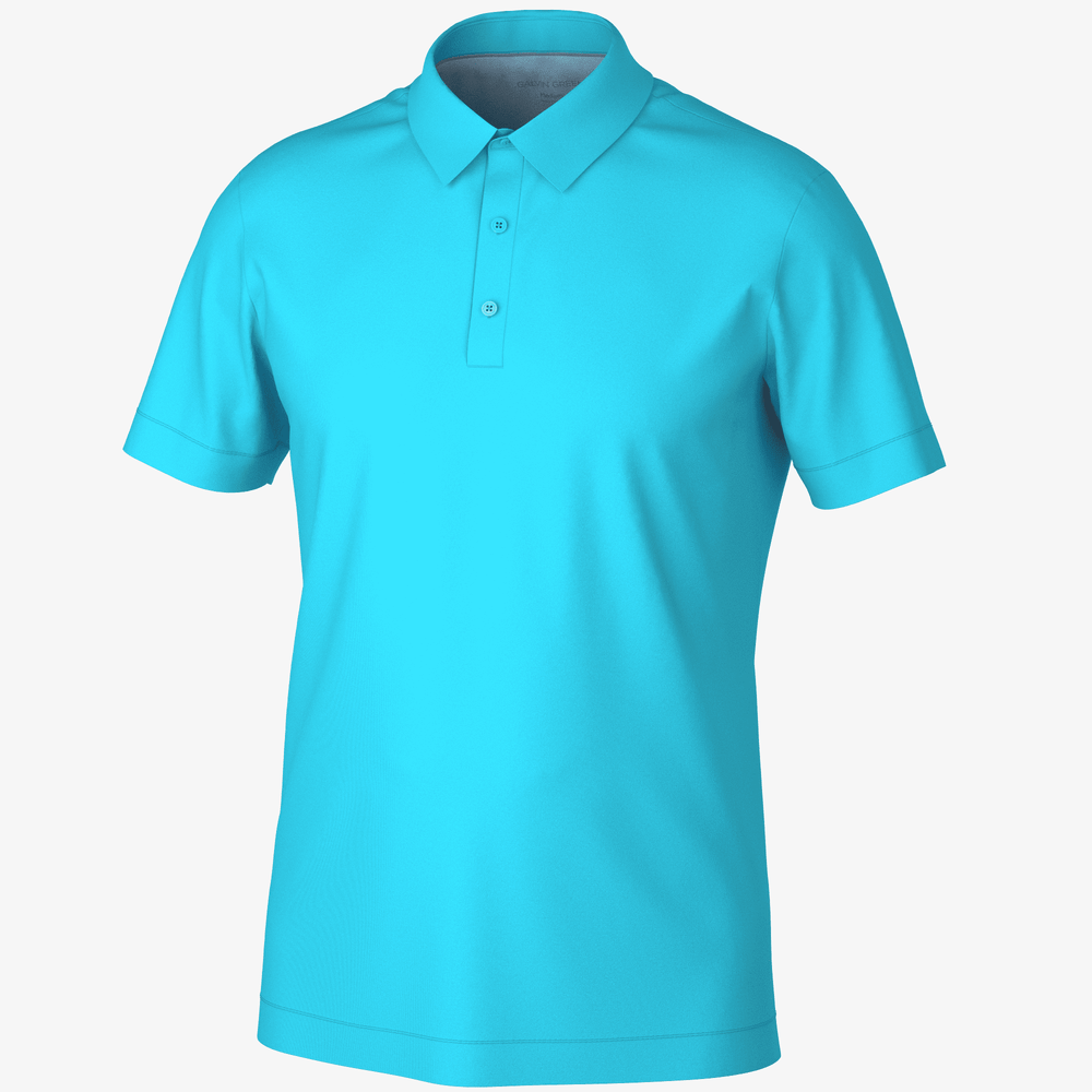 Marcelo is a Breathable short sleeve golf shirt for Men in the color Aqua(0)