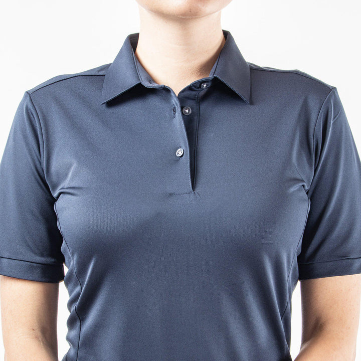 Melody is a Breathable short sleeve golf shirt for Women in the color Navy(4)