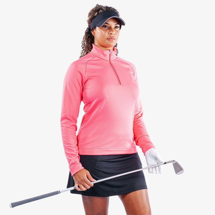Dolly is a Insulating golf mid layer for Women in the color Camelia Rose(1)
