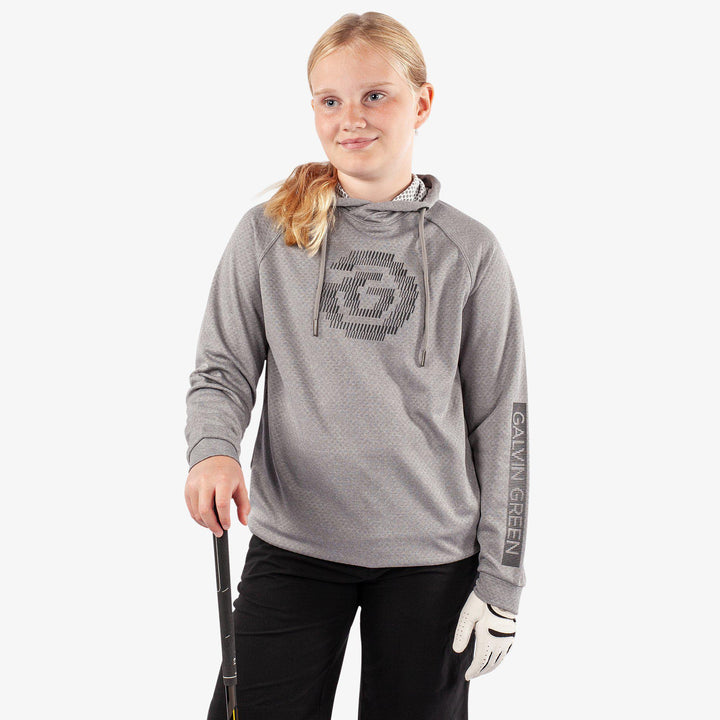 Ryker is a Insulating golf sweatshirt for Juniors in the color Grey melange(1)