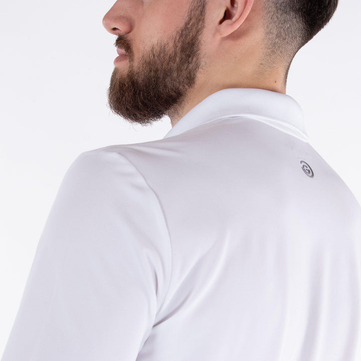Marwin is a Breathable long sleeve golf shirt for Men in the color White(4)