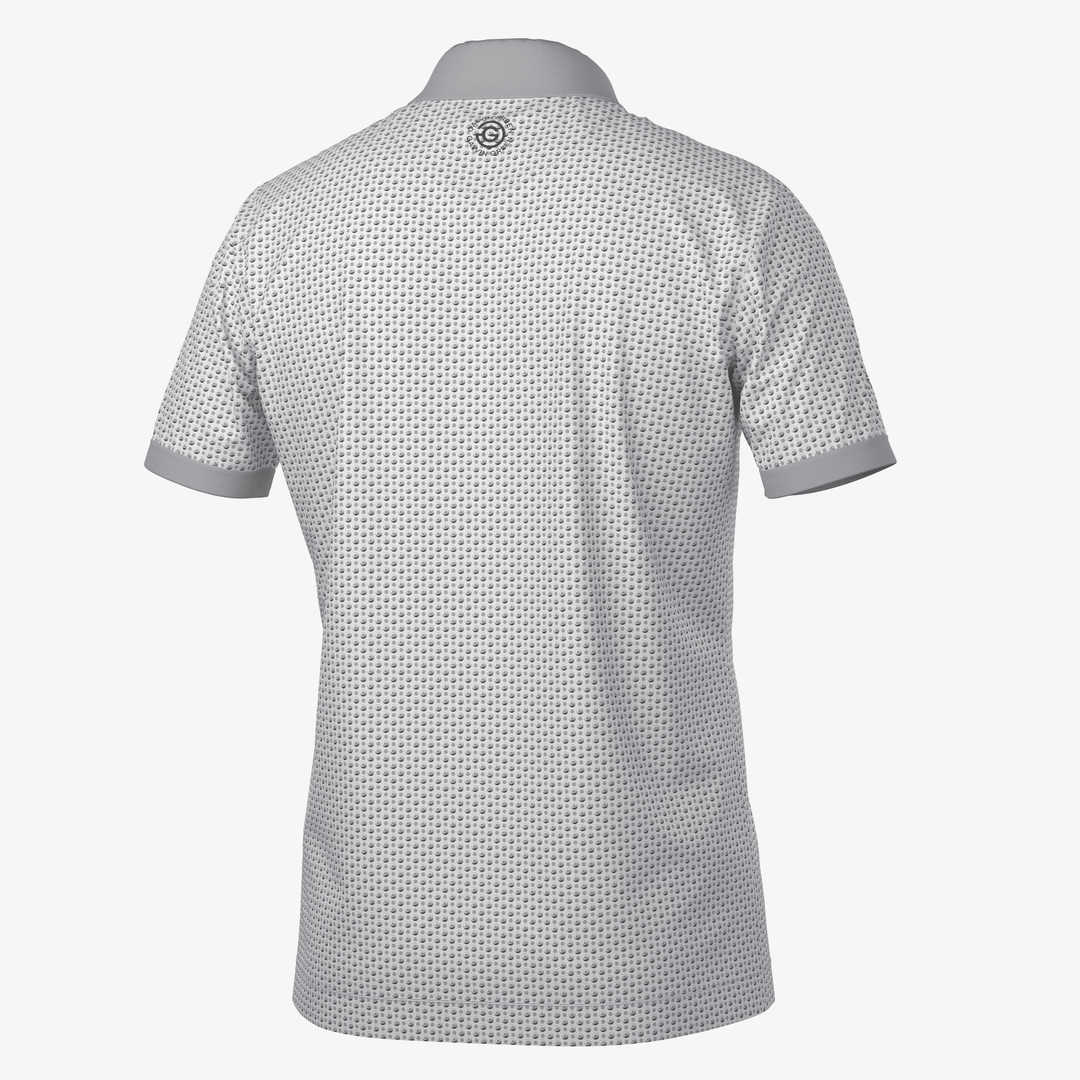 Mate is a Breathable short sleeve golf shirt for Men in the color White/Cool Grey(7)