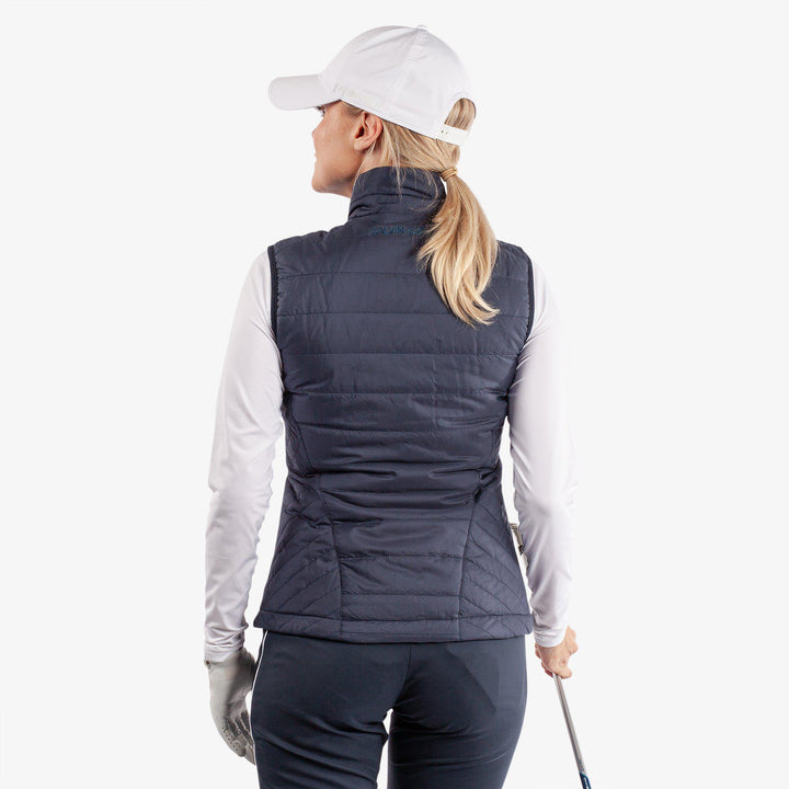 Lene is a Windproof and water repellent vest for  in the color Navy(8)