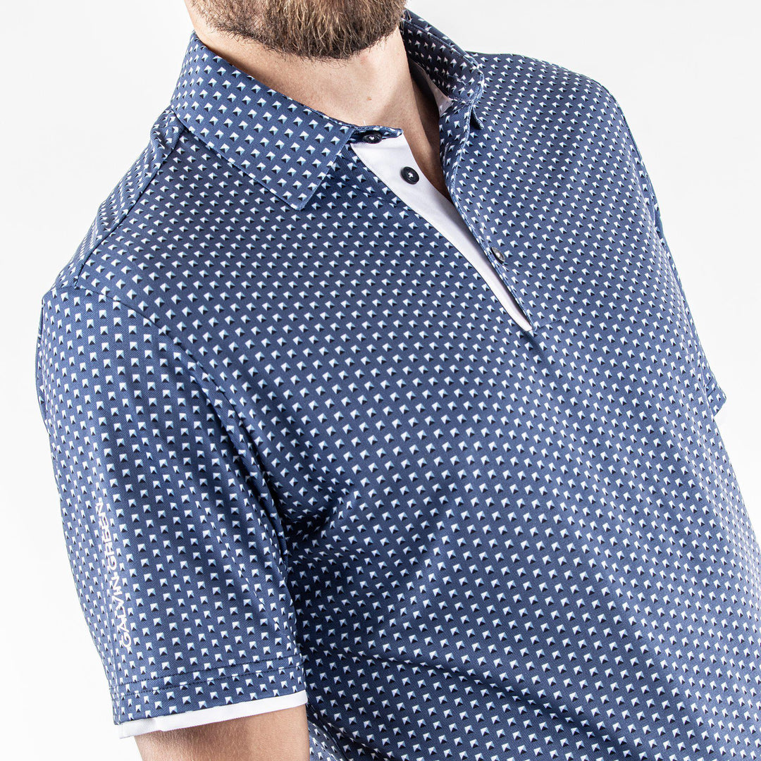 Mark is a Breathable short sleeve shirt for Men in the color Blue base(4)