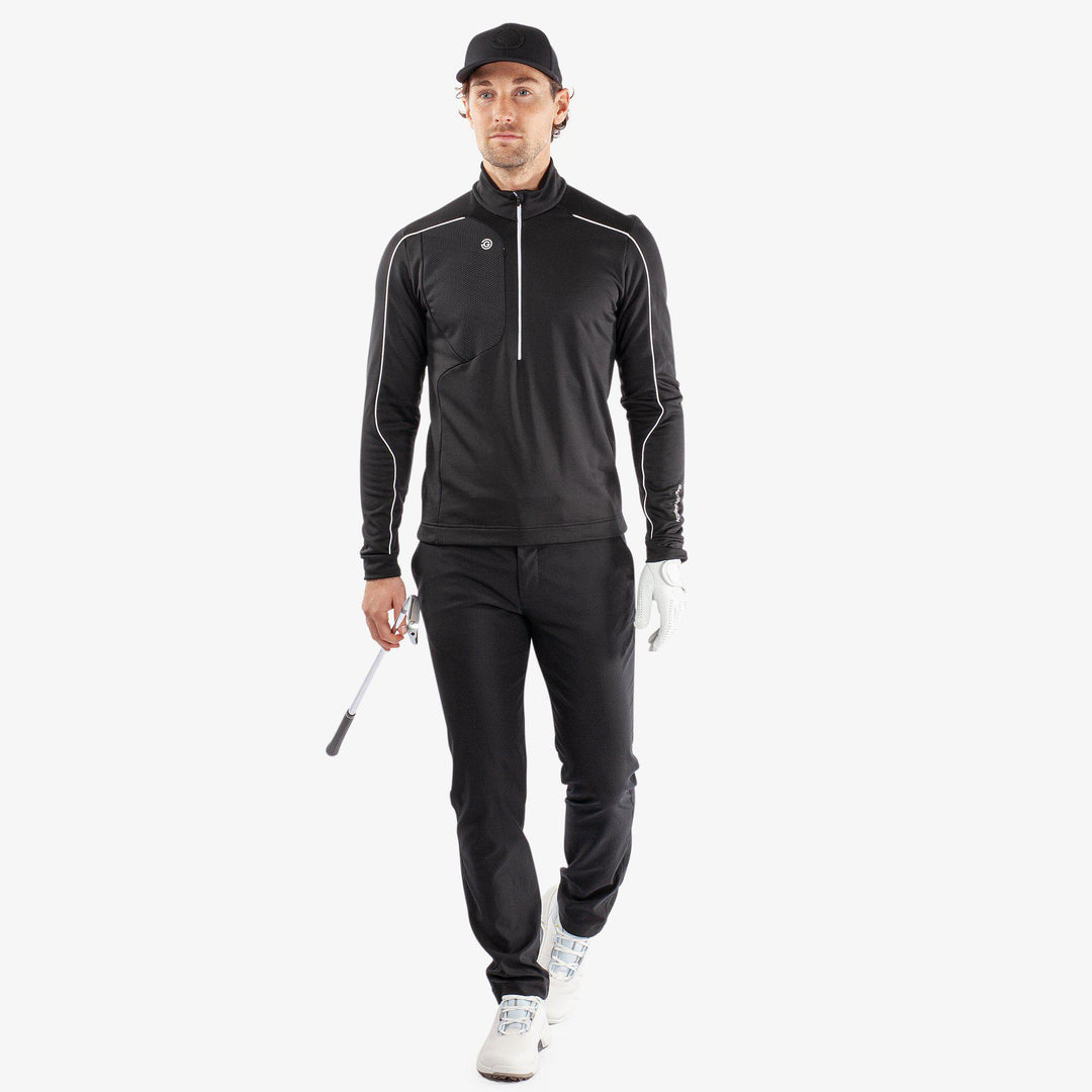 Dave is a Insulating golf mid layer for Men in the color Black/White(2)