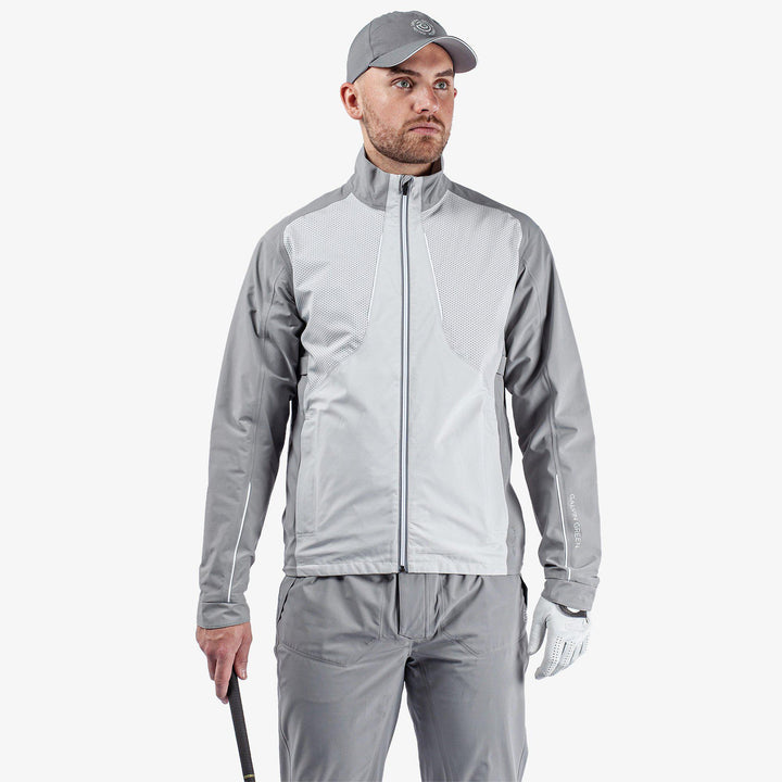 Albert is a Waterproof jacket for Men in the color Sharkskin/Cool Grey/White(1)