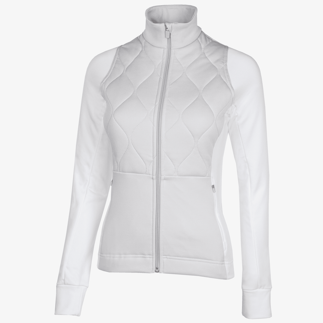 Darlena is a Insulating golf mid layer for Women in the color Cool Grey/White(0)
