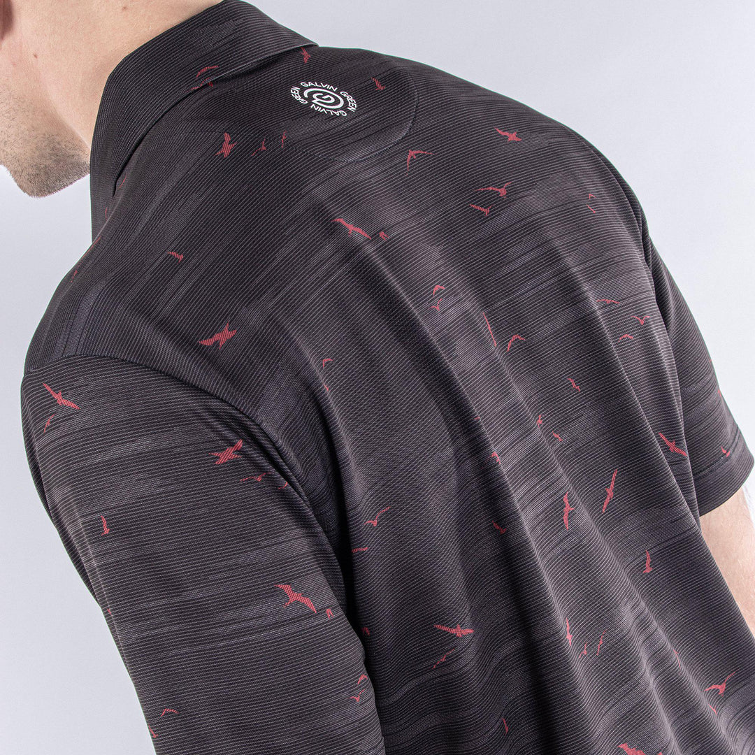 Marin is a Breathable short sleeve shirt for  in the color Black/Red(6)