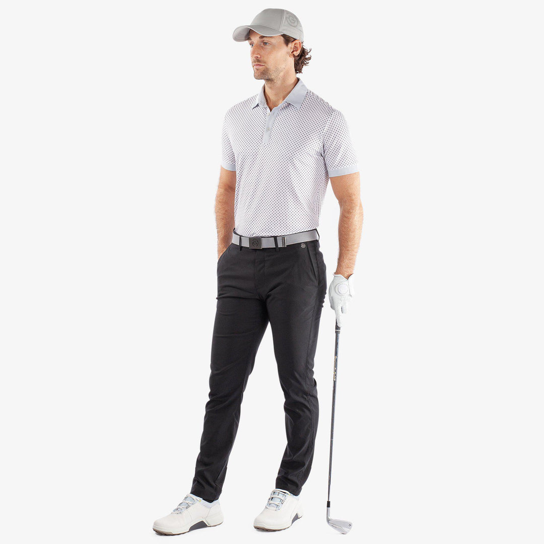 Mate is a Breathable short sleeve golf shirt for Men in the color White/Cool Grey(2)