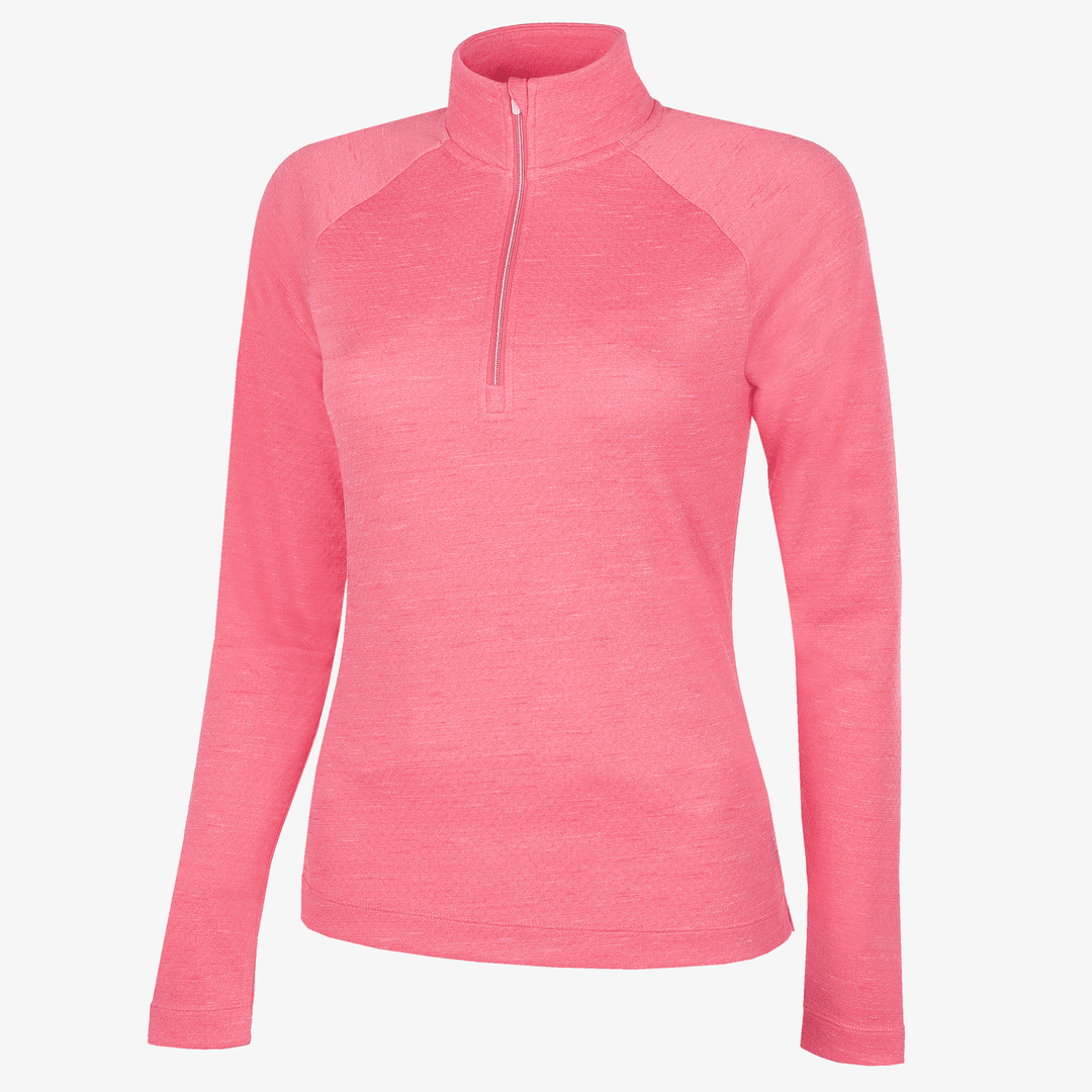 Diora is a Insulating golf mid layer for Women in the color Camelia Rose Melange(0)