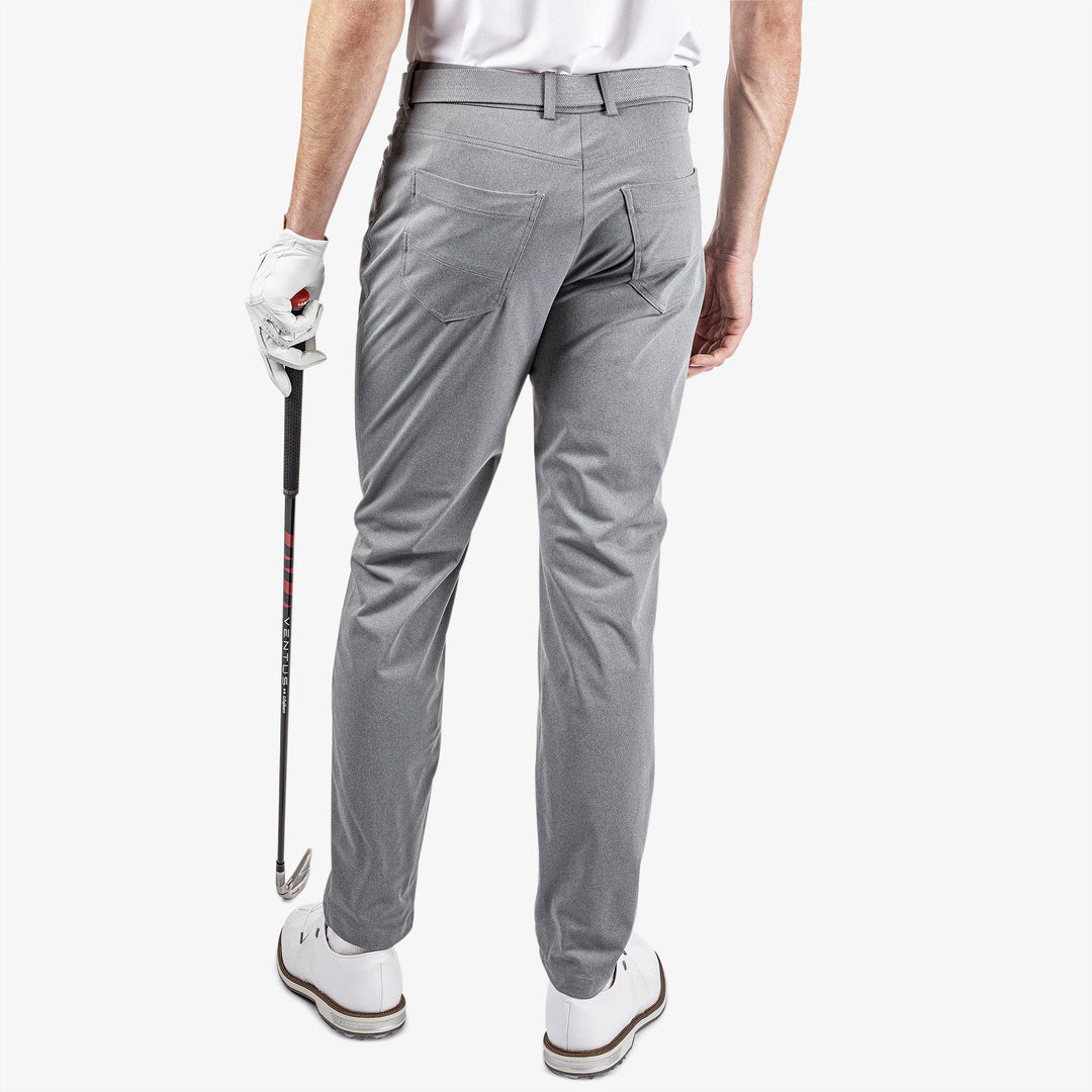 Norris is a Breathable golf pants for Men in the color Grey melange(4)