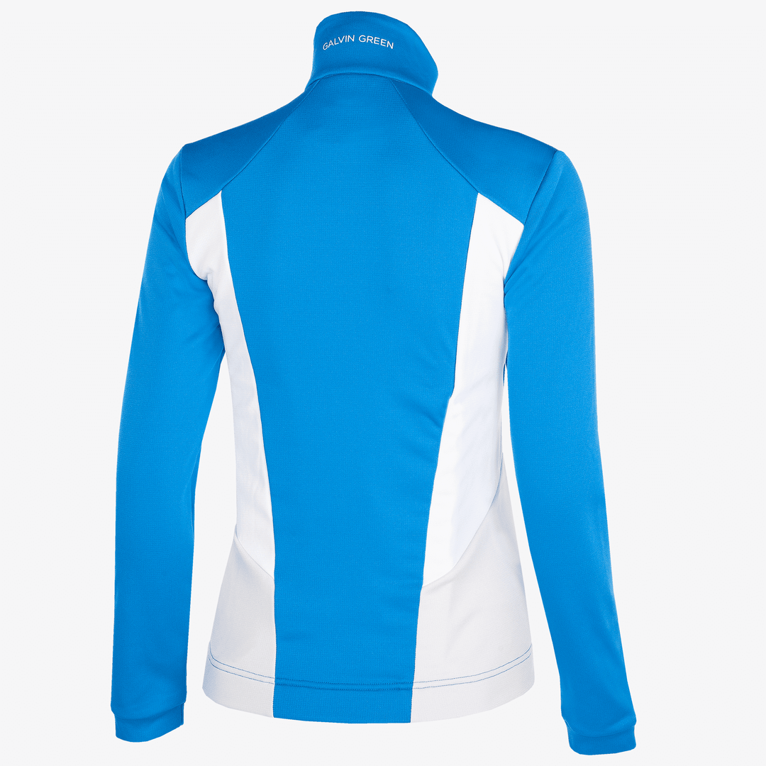 Donella is a Insulating golf mid layer for Women in the color Blue/White/Cool Grey(9)