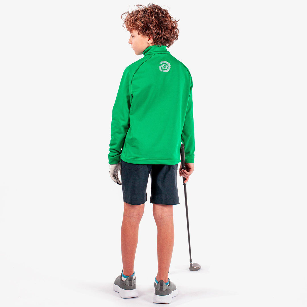 Raz is a Insulating golf mid layer for Juniors in the color Golf Green(7)