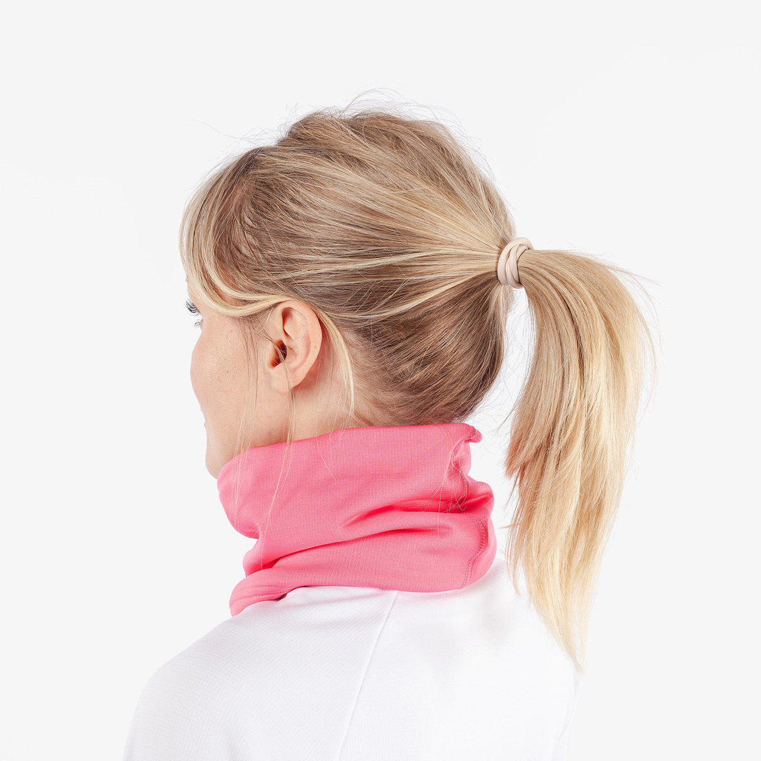 Dex is a Insulating golf neck warmer in the color Camelia Rose(3)