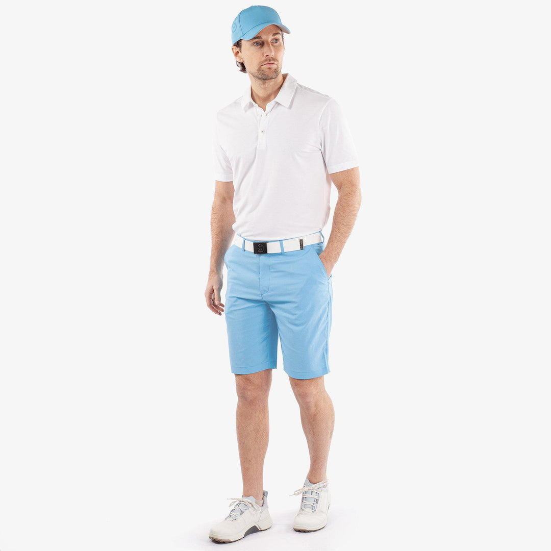 Percy is a Breathable golf shorts for Men in the color Alaskan Blue(2)