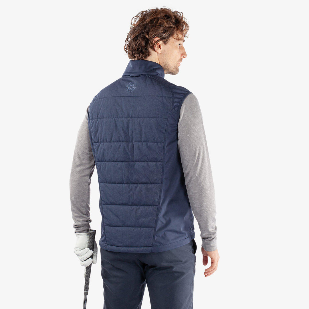 Lauro is a Windproof and water repellent vest for  in the color Navy(6)