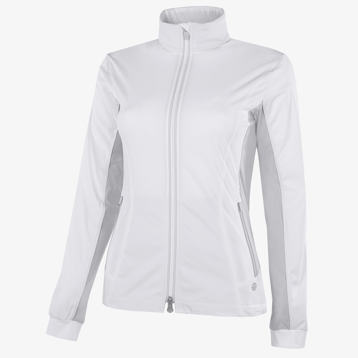 Larissa is a Windproof and water repellent golf jacket for Women in the color White/Cool Grey(0)