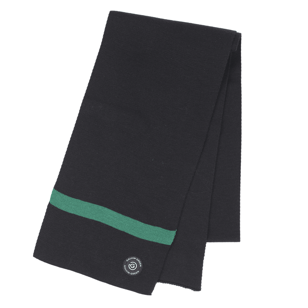 Hadley is a Knitted golf scarf in the color Black(0)