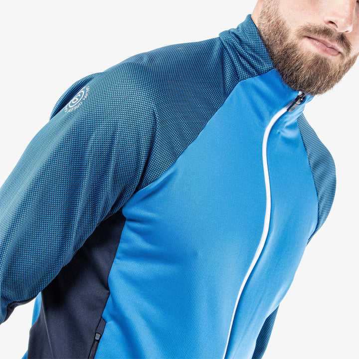 Donald is a Insulating golf mid layer for Men in the color Blue/Navy/White(3)