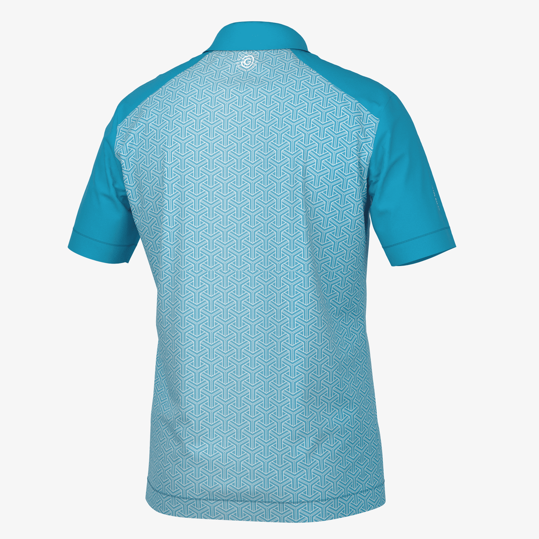 Mile is a Breathable short sleeve shirt for  in the color Aqua/White (7)