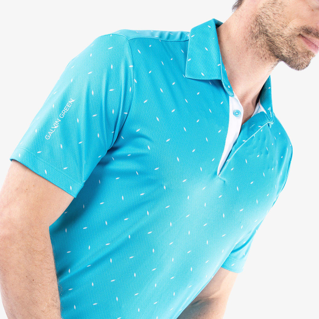 Miklos is a Breathable short sleeve shirt for  in the color Aqua(3)