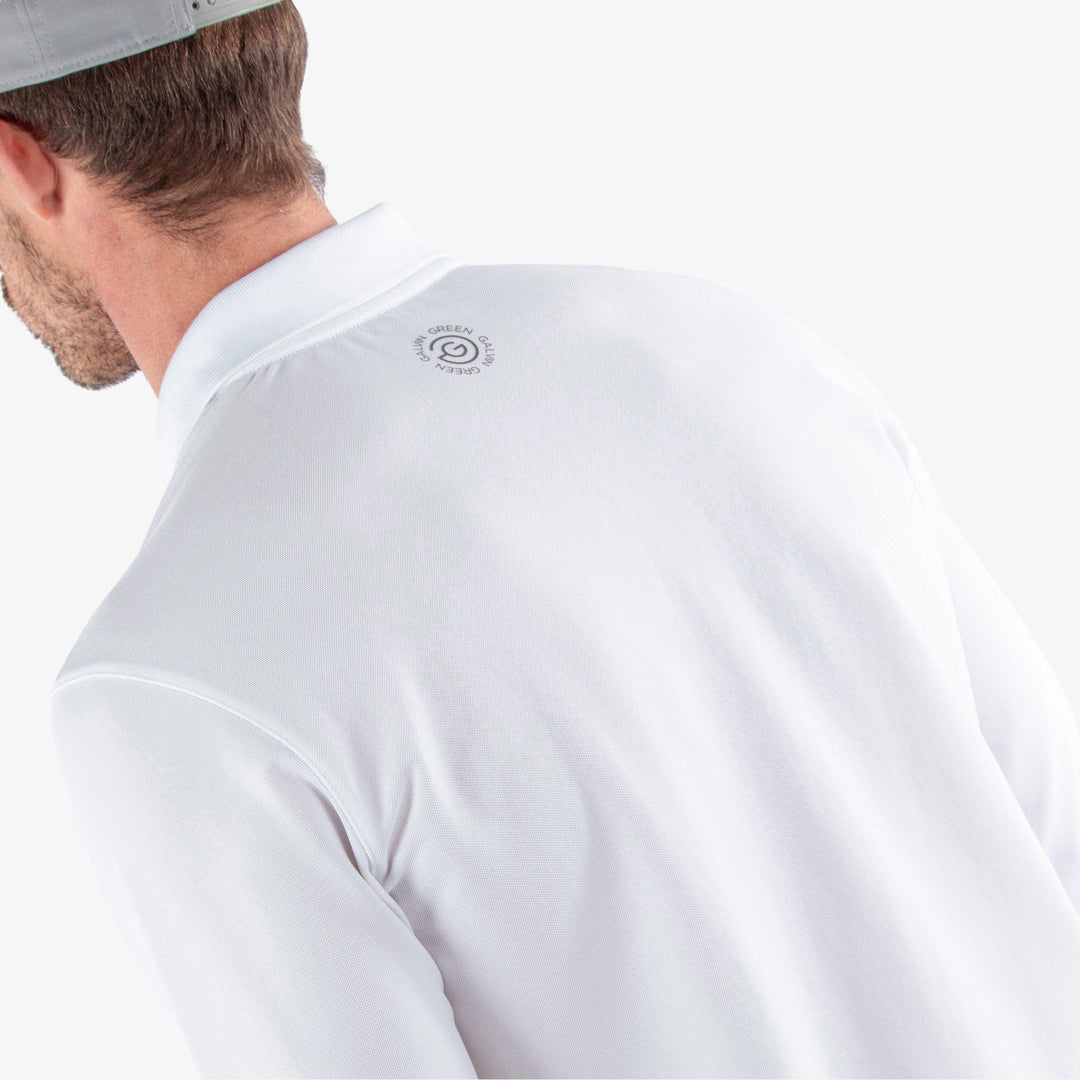 Michael is a Breathable long sleeve golf shirt for Men in the color White(5)
