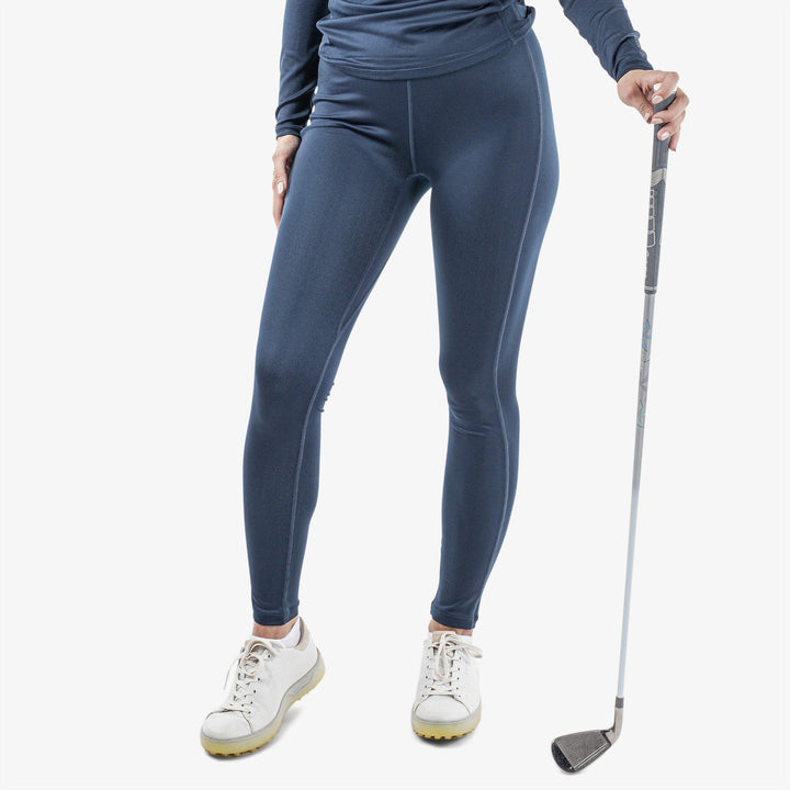 Ebba is a Thermal base layer leggings for  in the color Navy/Blue Bell(1)