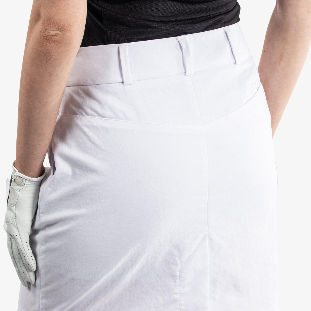 Nessa is a Breathable golf skirt with inner shorts for Women in the color White(6)