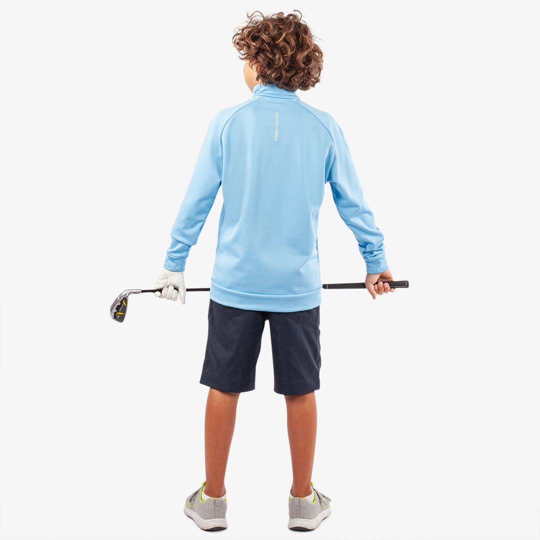 Rex is a Insulating golf mid layer for Juniors in the color Alaskan Blue/White(8)
