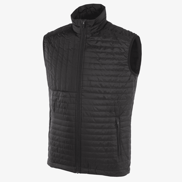 Leroy is a Windproof and water repellent vest for  in the color Black(0)
