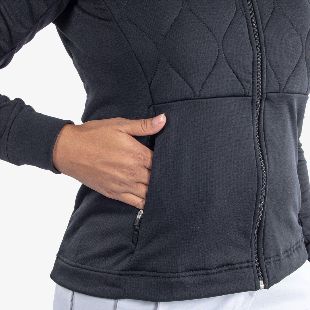Darlena is a Insulating golf mid layer for Women in the color Black(4)