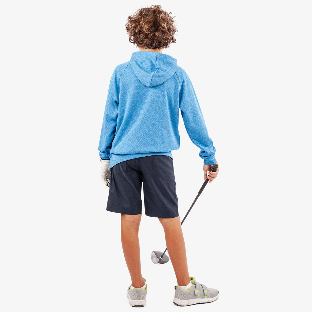 Ryker is a Insulating golf sweatshirt for Juniors in the color Blue Melange (9)
