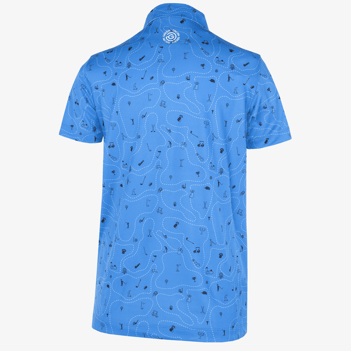 Rowan is a Breathable short sleeve golf shirt for Juniors in the color Blue/Navy(7)