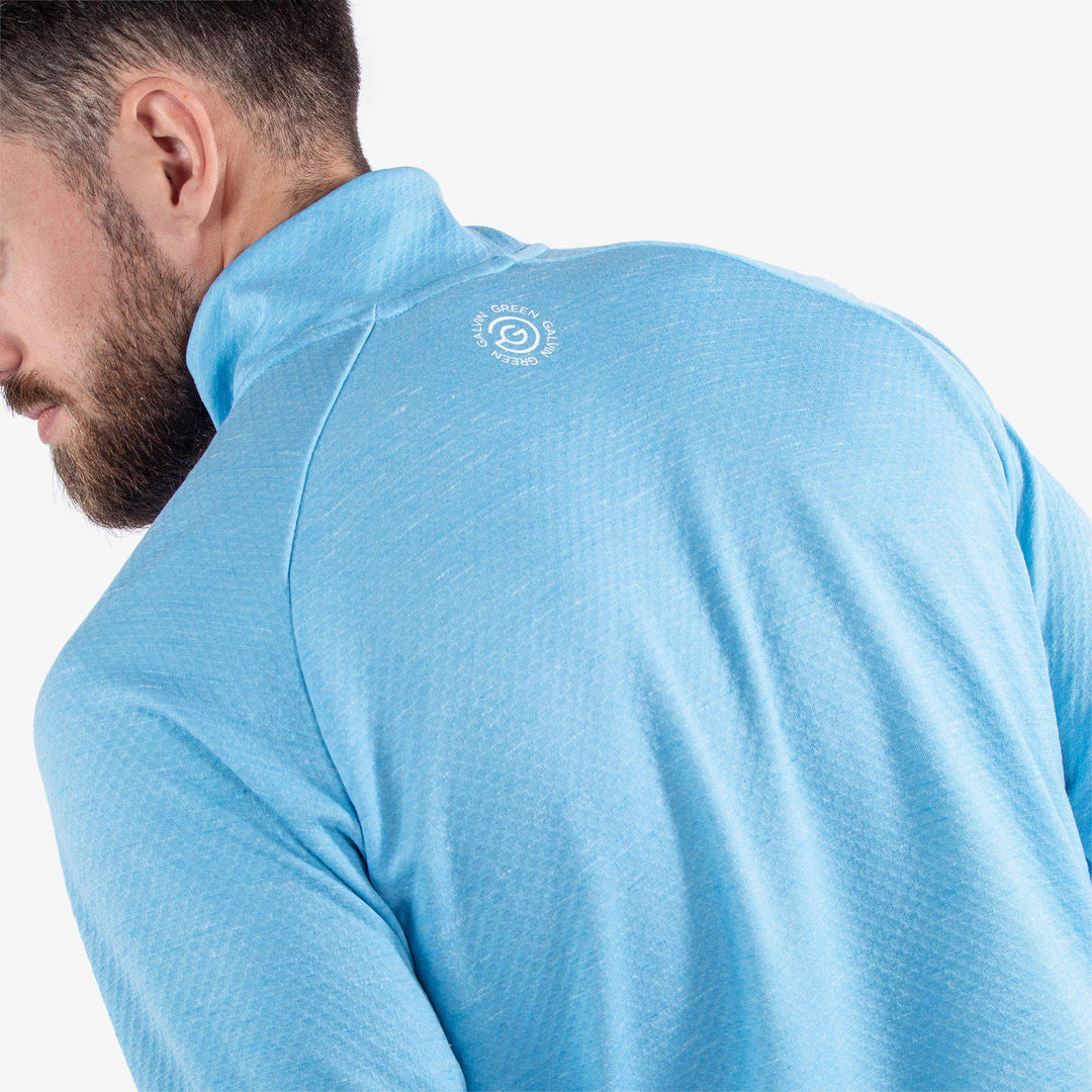 Dion is a Insulating golf mid layer for Men in the color Alaskan Blue Melange(5)