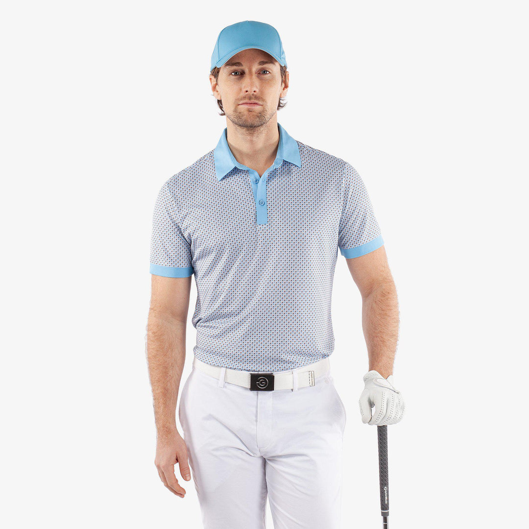 Mate is a Breathable short sleeve golf shirt for Men in the color Alaskan Blue(1)