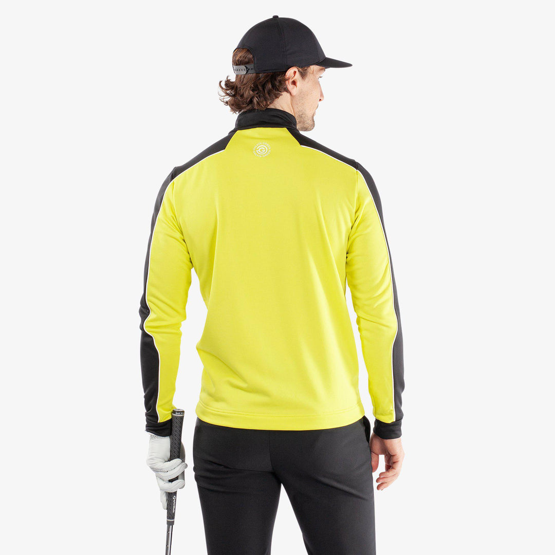 Dave is a Insulating golf mid layer for Men in the color Sunny Lime/Black(5)