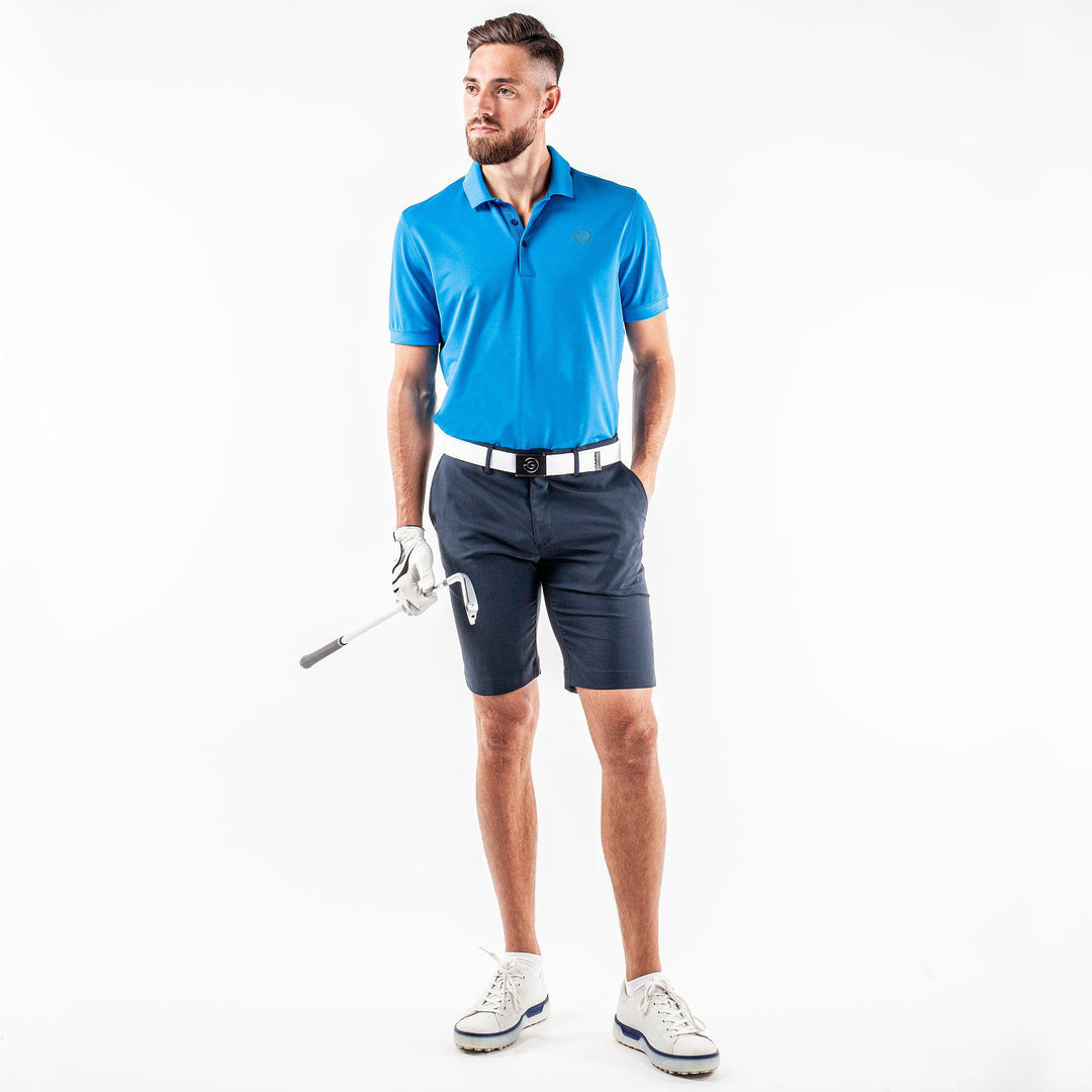 Max Tour is a Breathable short sleeve golf shirt for Men in the color Blue(2)