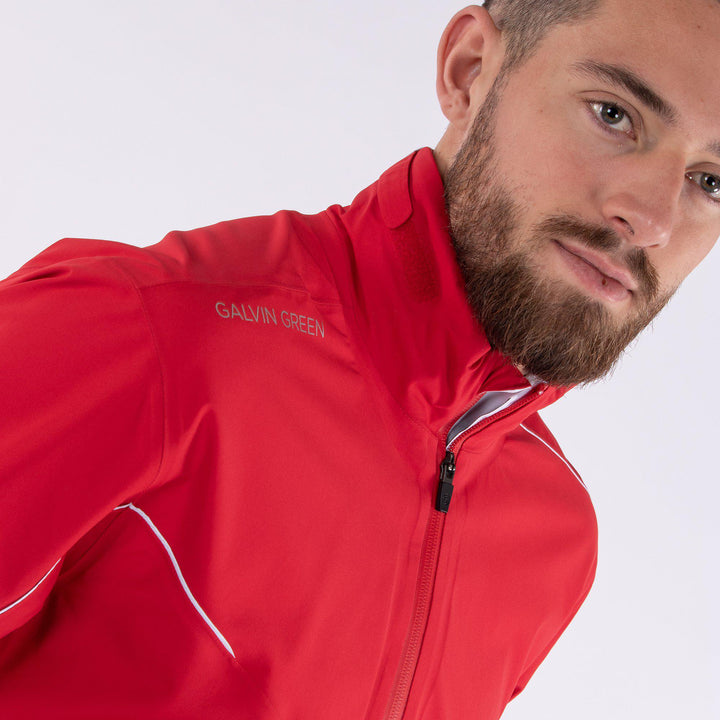 Aden is a Waterproof jacket for Men in the color Red(2)
