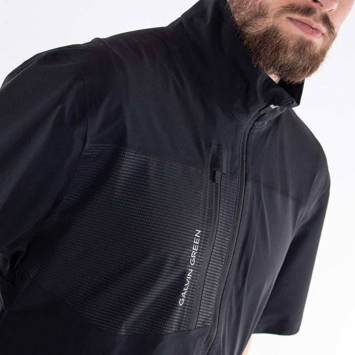 ALVIN Upcycled is a Waterproof short sleeve jacket for Men in the color Black(3)