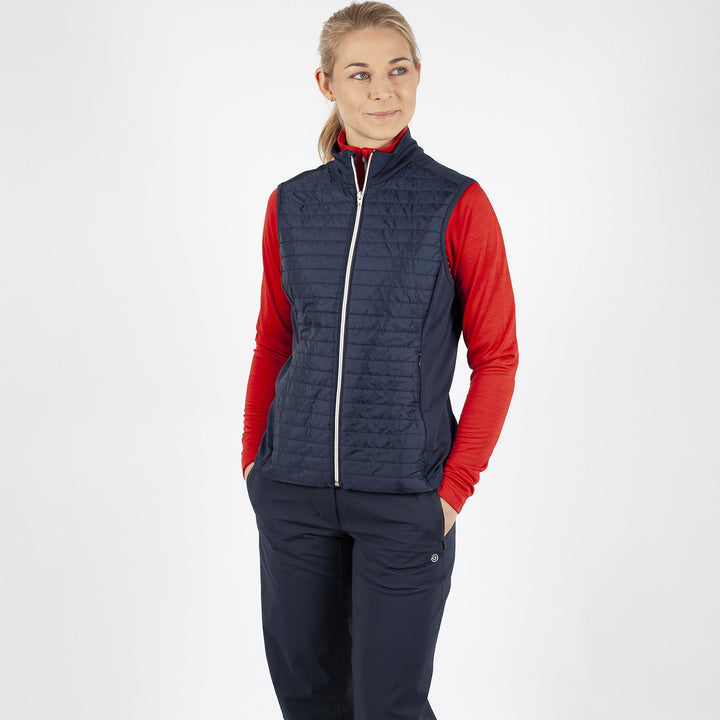 Lisa is a Windproof and water repellent golf vest for Women in the color Navy(1)