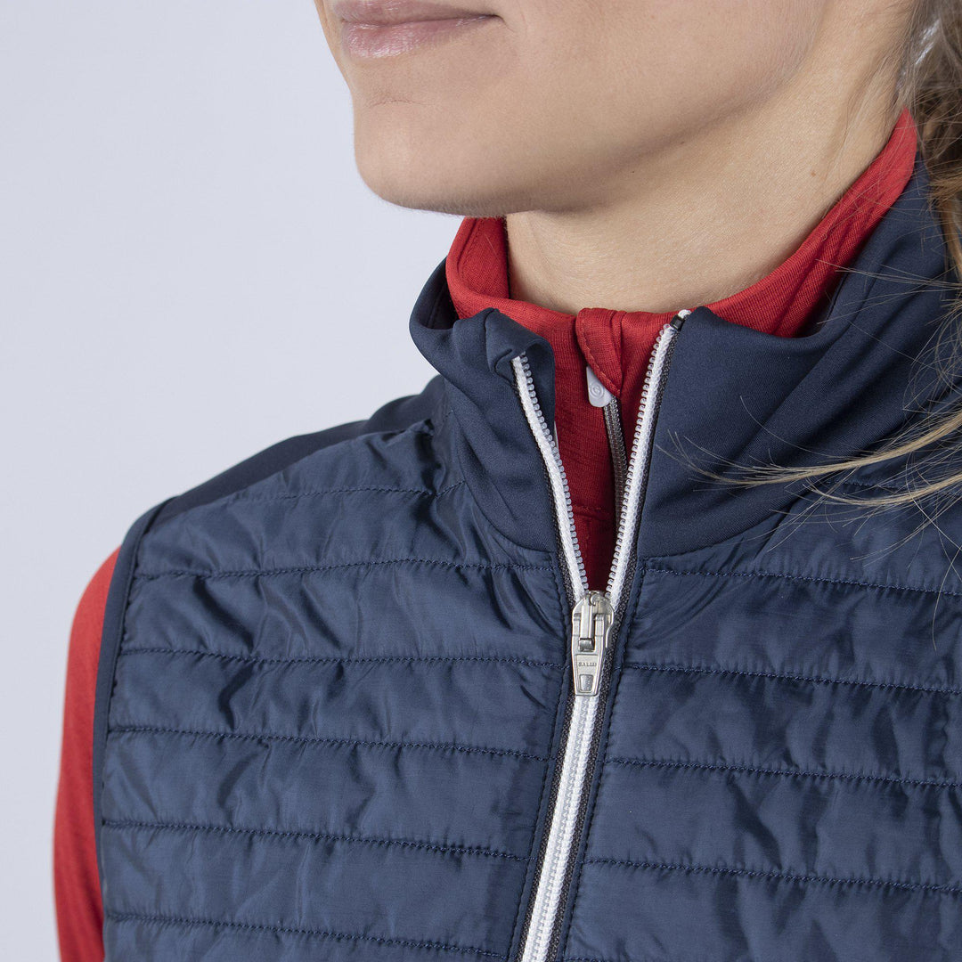 Lisa is a Windproof and water repellent golf vest for Women in the color Navy(2)