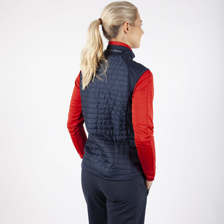Lisa is a Windproof and water repellent vest for Women in the color Navy(5)