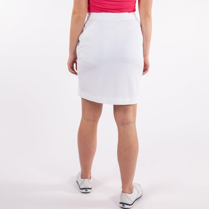 Marie is a Breathable golf skirt with inner shorts for Women in the color White(6)