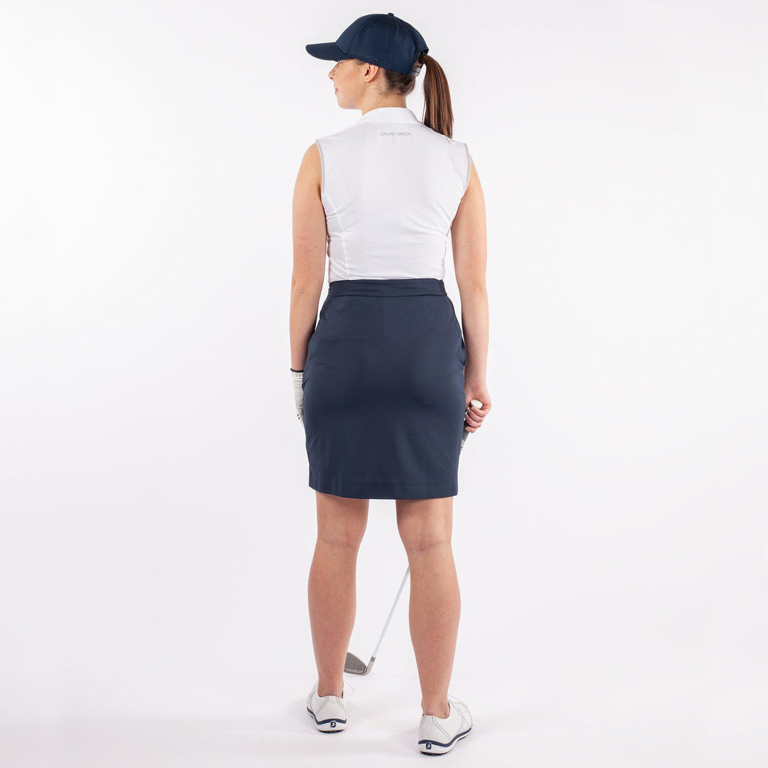 Marie is a Breathable golf skirt with inner shorts for Women in the color Navy(6)