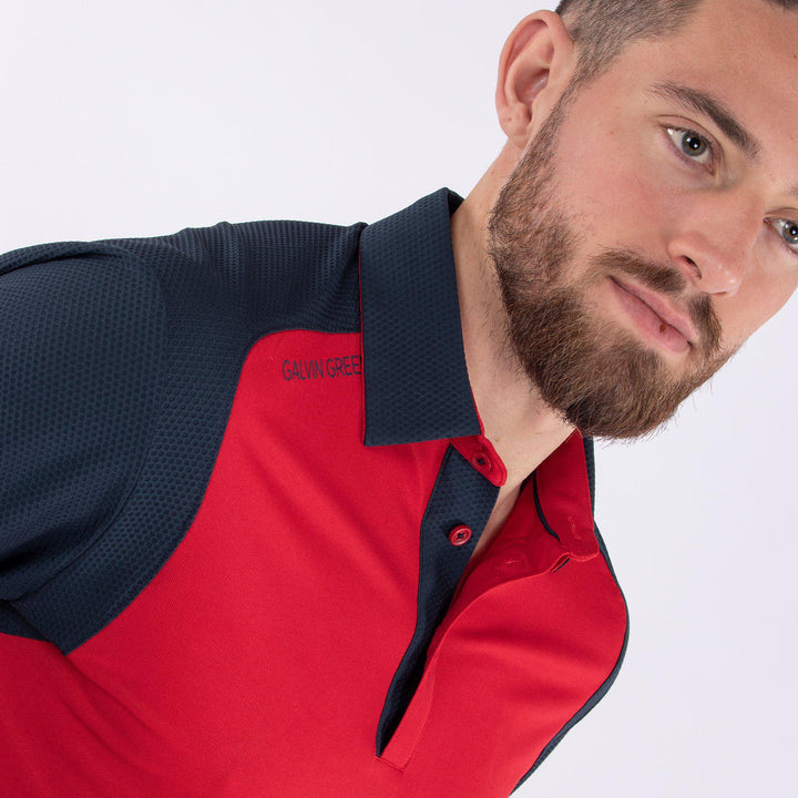 Massimo is a Breathable short sleeve shirt for Men in the color Red(5)