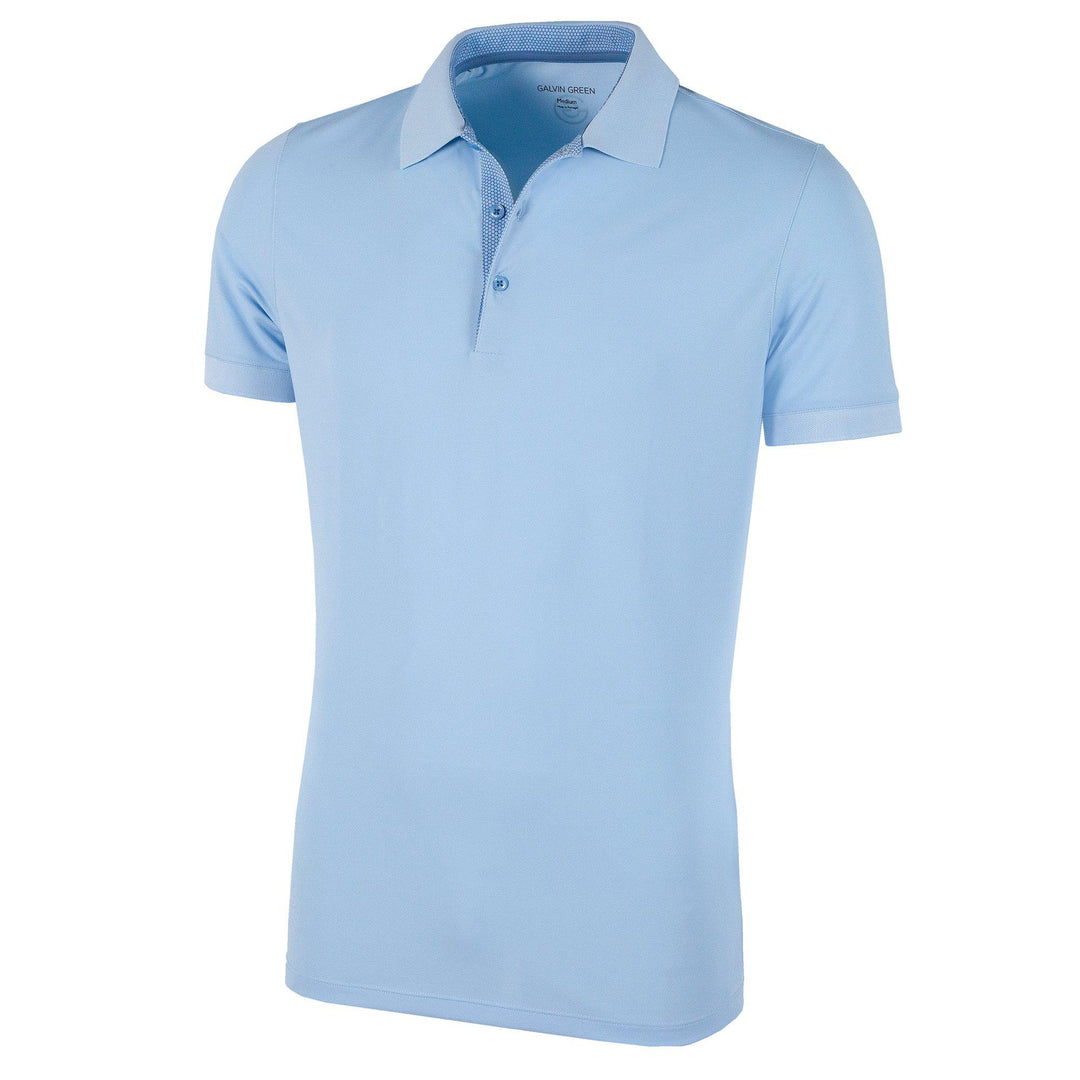 Max is a Breathable short sleeve golf shirt for Men in the color Blue Bell(0)