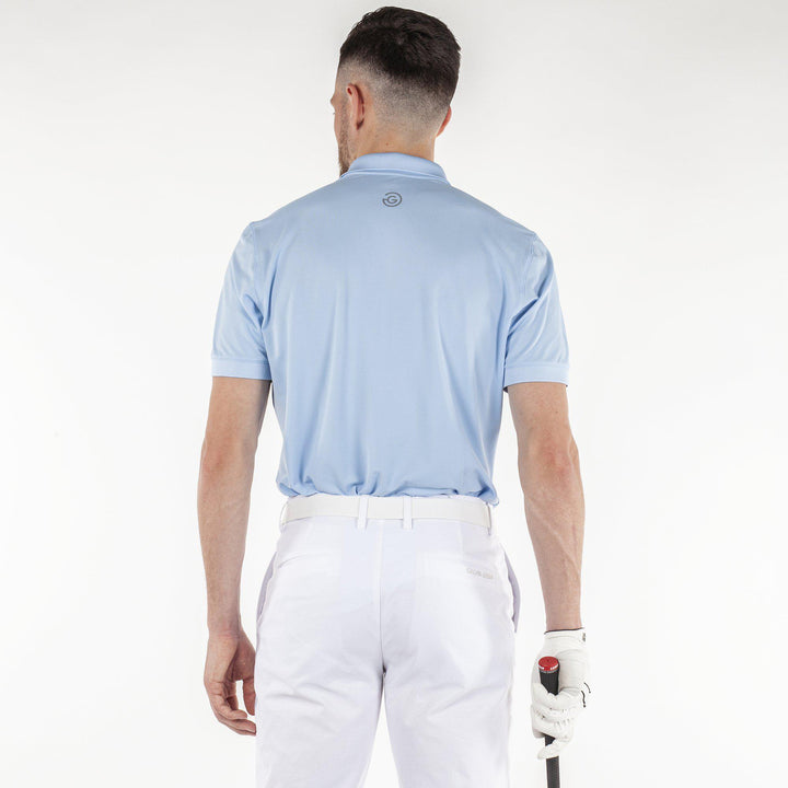 Max is a Breathable short sleeve golf shirt for Men in the color Blue Bell(4)